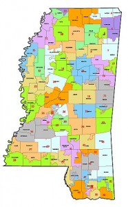 Mississippi State Map 186x300 
